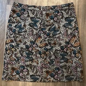 Multicolor Butterfly Print Women's Skirt